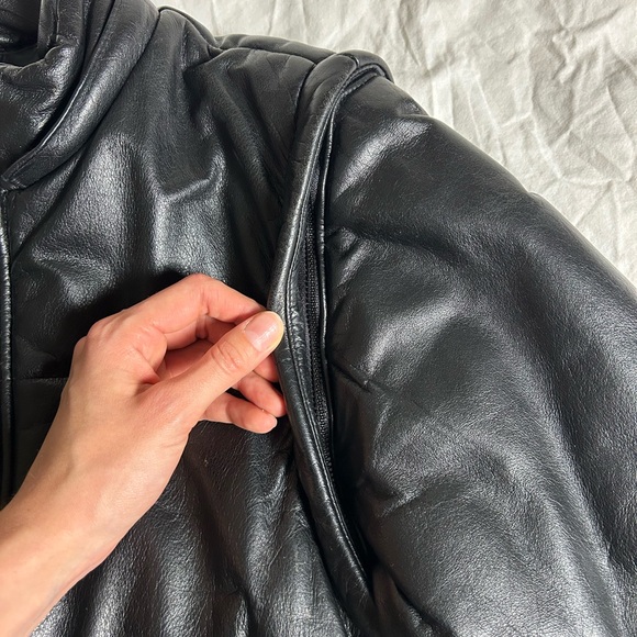 Vintage Leather Puff Jacket/Vest - Picture 7 of 9